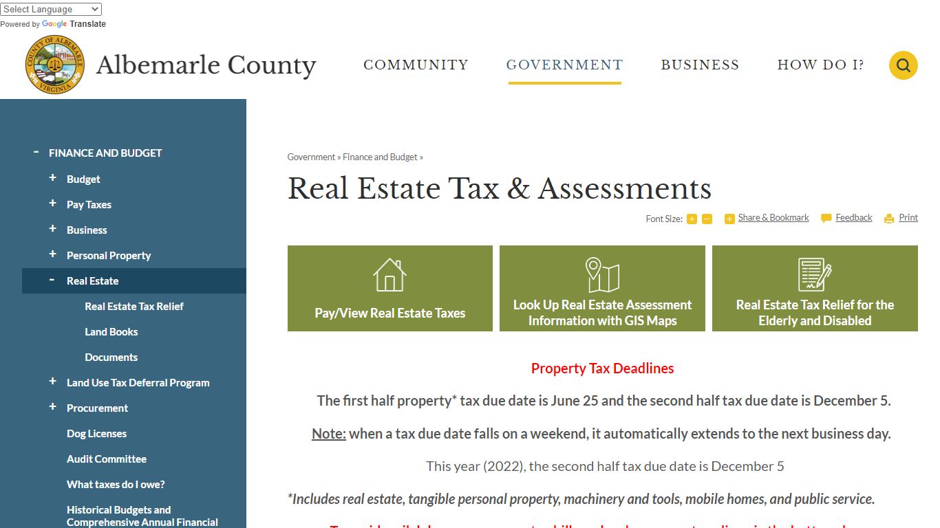 Real Estate Tax & Assessments | Albemarle County, VA